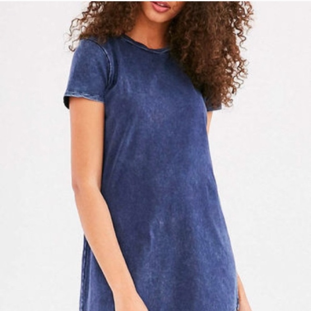 UO BDG Blue Mineral Wash T-Shirt Dress